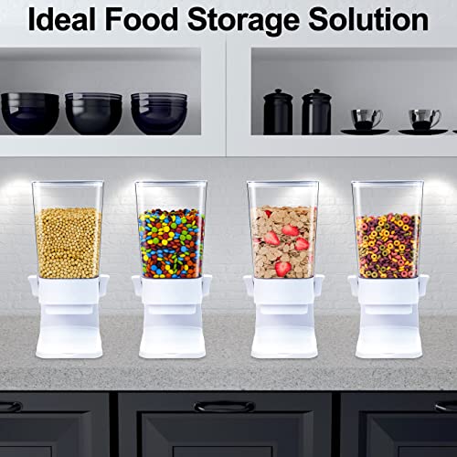Cereal Dispenser Countertop with lids (White / Large)