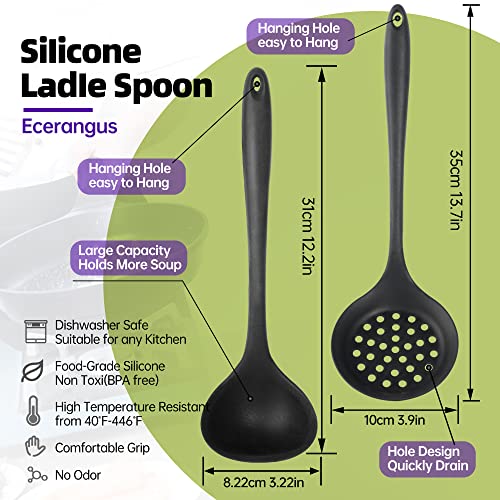 Silicone Soup Ladle Spoon Set of 2 (2 Count)