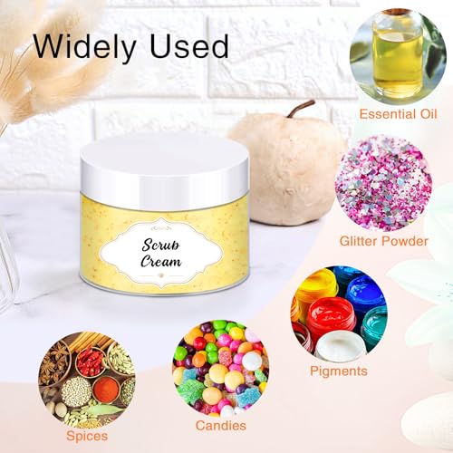 4 OZ Plastic Jars with Lids (4OZ 72Pcs White)