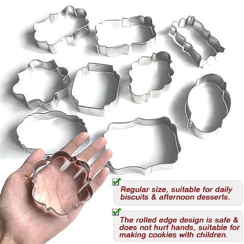 Frame Cookie Cutters 10pcs Stainless Steel Plaque Cookie Cutter Difference Shapes