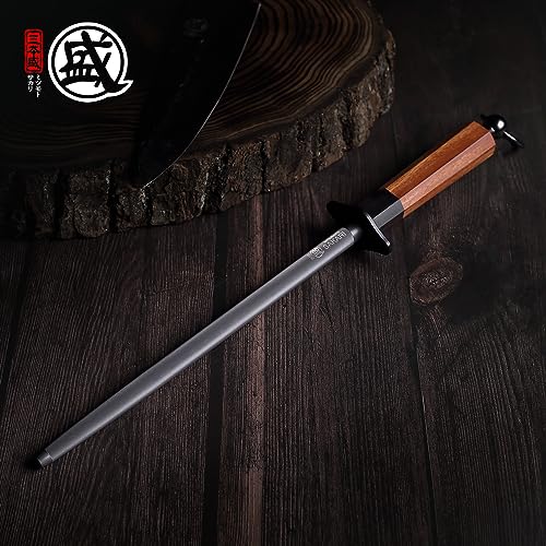 10 Inch Round Honing Steel for Knives (Round Sharpening Rod / 10 inch)