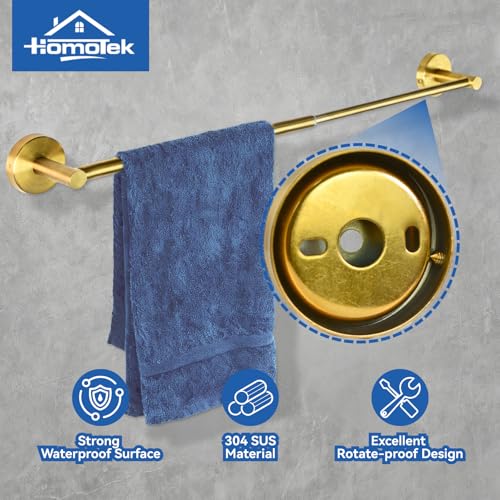 2 Pack Adjustable Towel Bar (2 / Gold)
