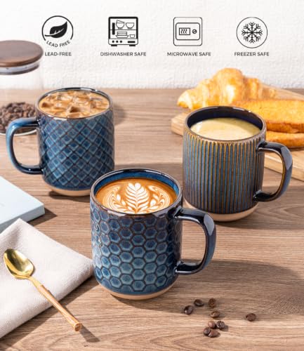 Coffee Mugs Set of 4 (Deep Sea / Set of 4 (16 Ounces))