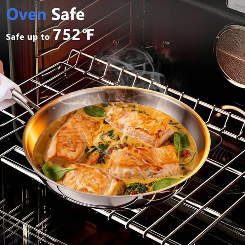 12" Tri Ply Stainless Steel Frying Pan (12 Inch)