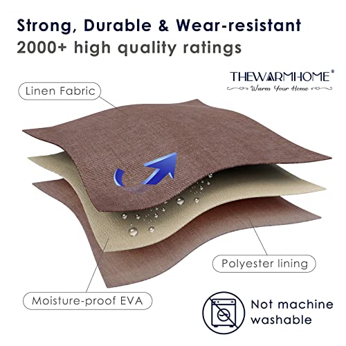 Small Fabric Canvas Storage Bin with Cotton Rope Handles (Brown / Small -11.8Lx7.9Wx5.2H)