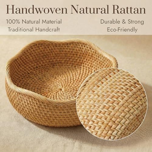 Rattan Bread Basket (Large - Natural)