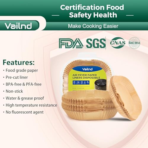400 Pcs 6.5" Square Air Fryer Liners Disposable for 3 (6.5" Square)