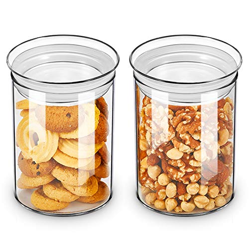 27oz Glass Jars with Airtight Lid Set of 2 (Clear / 6-27oz 2Pack)