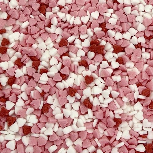 Valentine Sprinkles for Baking (Red, pink, white)
