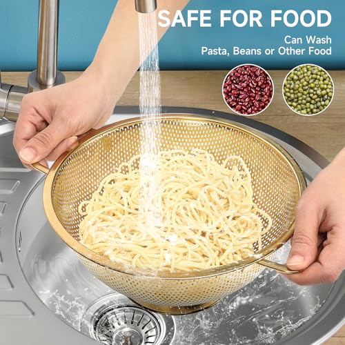 Gold Strainer for Kitchen (5QT)