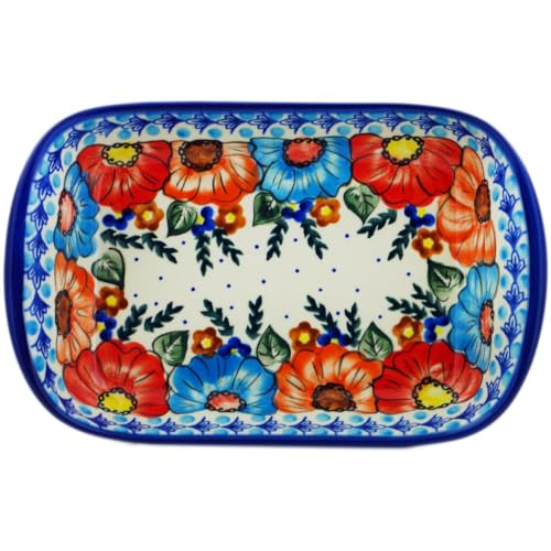 Platter with Handles 10 (Bold Poppies)