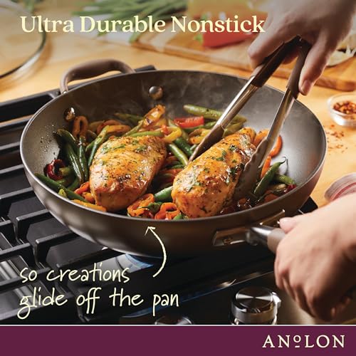Advanced Home Nonstick Deep Frying Pan with Lid (Bronze / Ultimate Pan (12-Inch))