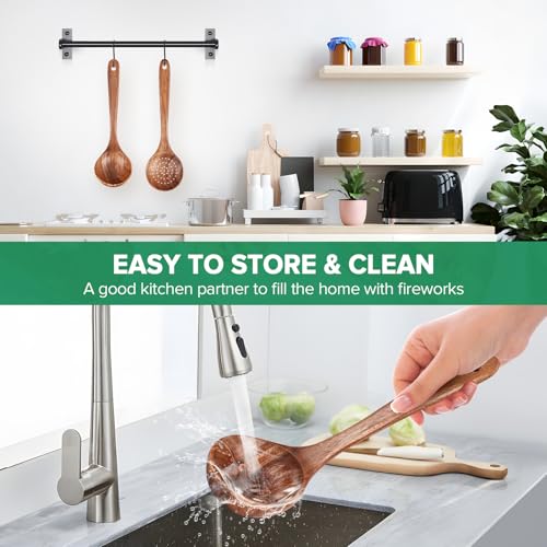 Wooden Soup Ladle Spoons for Cooking Serving