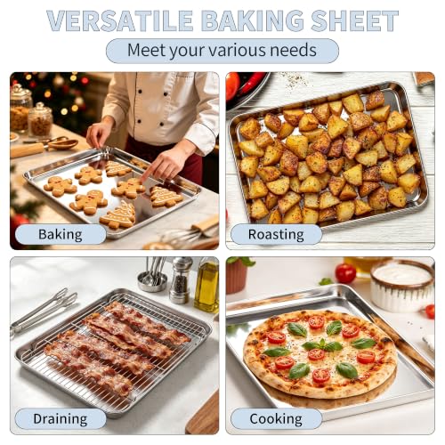 Stainless Steel Baking Sheet with Rack Set