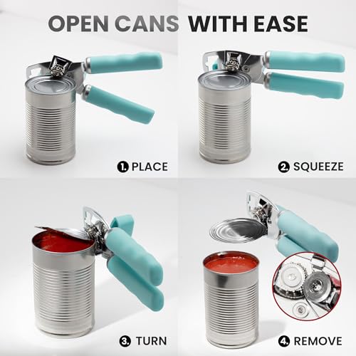 Heavy Duty Stainless Steel Can Opener Manual with Bottle Opener
