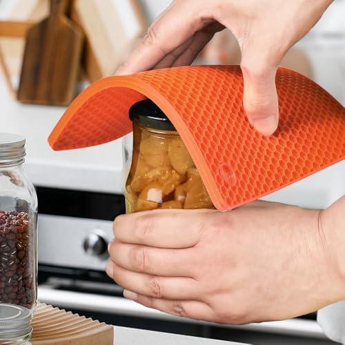 Silicone Square Trivets Mat (Orange)