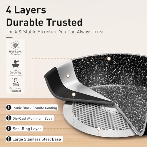 30 Pcs Pots and Pans Set Non Stick (Black / 30 PCS Cookware Set)