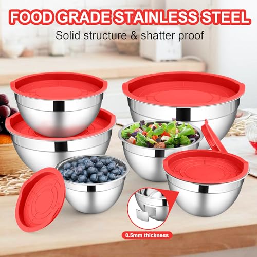 6 Pack Mixing Bowls Sets (6 Count)