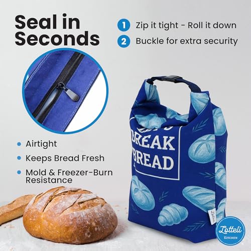Reusable Cotton Bread Bags for Sourdough & Homemade Bread (2 Count)