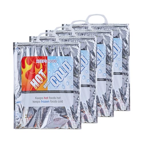 Reusable Insulated Bags for Food Delivery (Medium (Meal and Grocery Size))