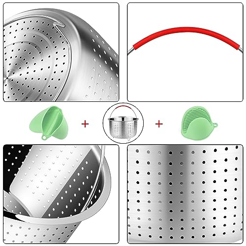 Mesh Strainer and Vegetable Steamer Basket for Pot (8 Qt - Steamer Basket)