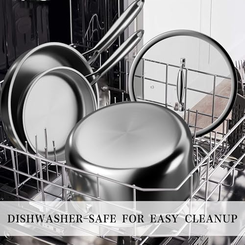 Stainless Steel Cookware Set Pots And Pans Set with Steamer Basket