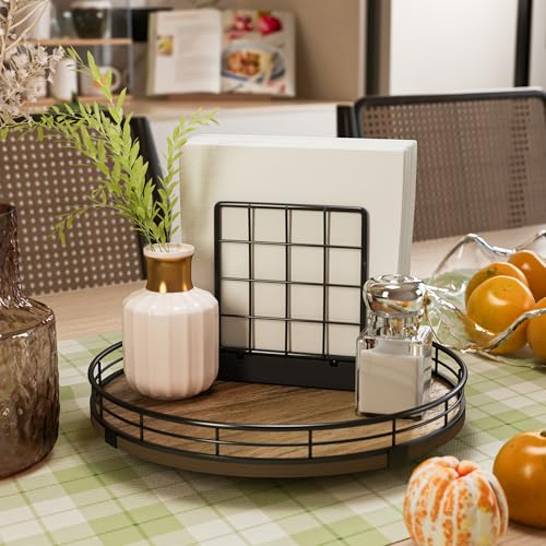 Acacia Wood 10" Lazy Susan Turntable Organizer for Table Top