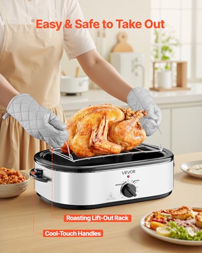 Roaster Oven 18QT Electric Roaster Oven (Silver / 18QT)