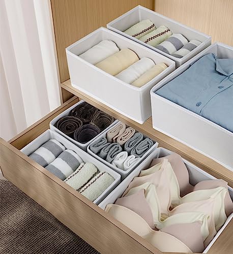 12 Pack Drawer Organizer Clothes (White / 12 Pack)