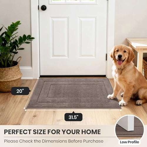 Dirt Trapping Door Mat Indoor Entrance (Grayish Brown / 20" X 31.5" (Rectangular))