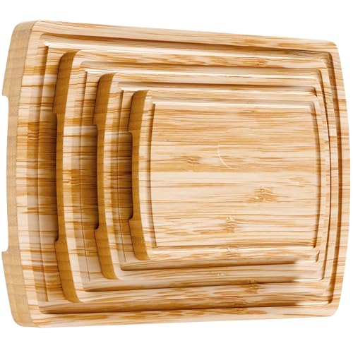 Bamboo Cutting Boards for Kitchen (4-Piece)