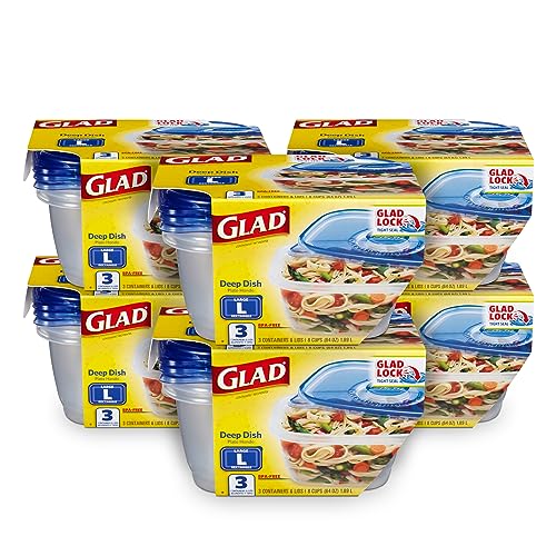 GladWare Deep Dish Food Storage Containers (Rectangle / 64 oz - 18 Count)