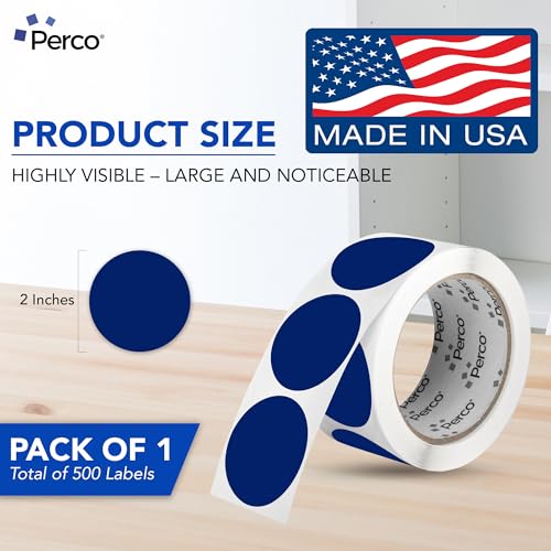 Dark Blue Round Circle Dot Sticker 2 (Blue - Dark / 2 Inch)