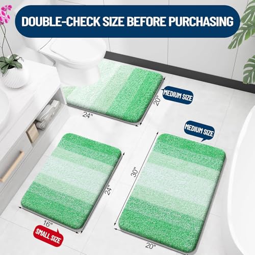 Luxury Toilet Rugs U (24" X 20" Contour Rug / Green)