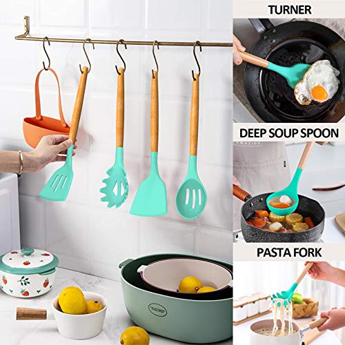 Kitchen Cooking Utensils Set (Green)