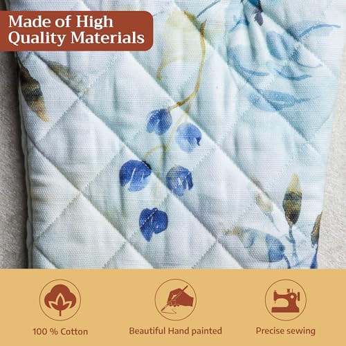 Maison d'Hermine Oven Gloves 100% Cotton Oven Mitt (046 - Lazy Summer Days / 7.5" x 13" (Oven Mitt))