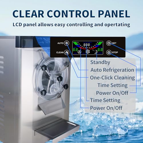 2000W Commercial Hard Ice Cream Machine (6.3Gph short)