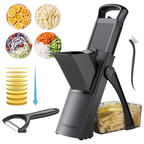 Safe Mandoline Slicer for Kitchen (3rd Gen, Black)