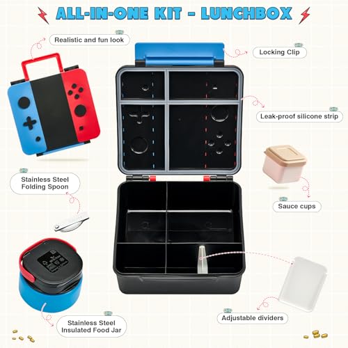 Game Lunch Box for Kids with Thermo