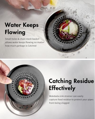 Upgraded Sink Drain Strainer (Black / 1-Pack)