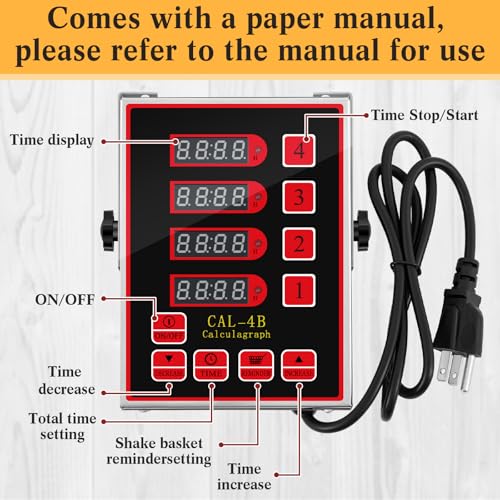 1 Pack Commercial Digital Kitchen Timer for Cooking (4 Channel)