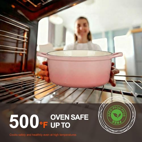 Enameled Cast Iron Dutch Oven (5.5 Quart / Ballet Pink)