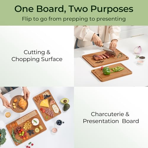 Butcher Block 2 (2-Piece / Carbonized Bamboo (Brown))
