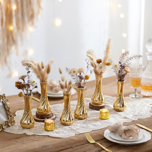 Gold Glass Bud Vase (Style 1)