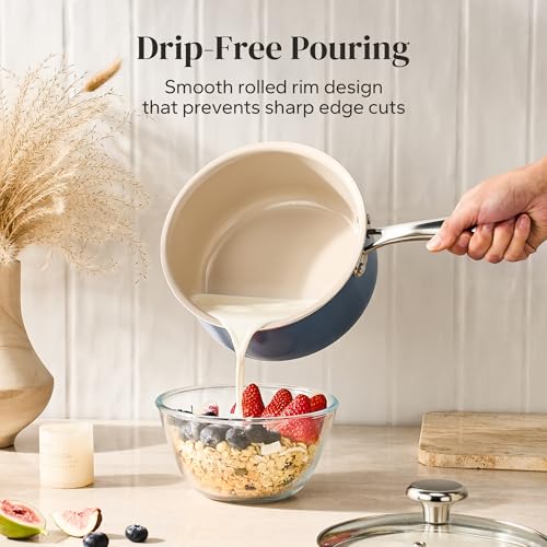 Saucepan & Frying Pan Set (Blue / 3pc Set)