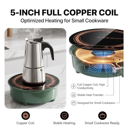 700W Mini Induction Cooktop for Moka Pot