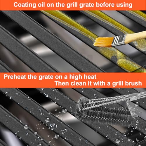 17" Cast Iron Grill Grates for Charbroil Performance 4 Burner (17"x24.5"performance 4 burner)