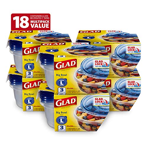 GladWare Big Bowl Food Storage Containers (Round / 3 Count (Pack of 6))