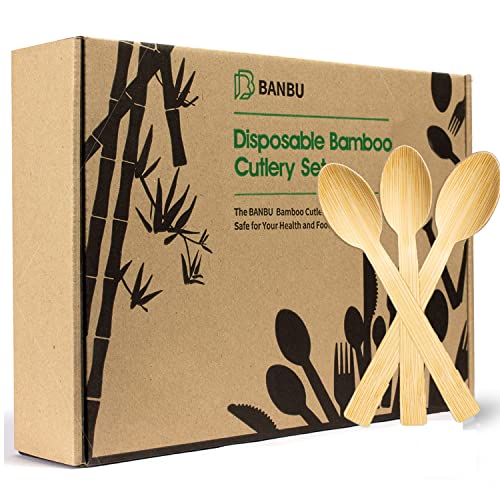 Bamboo Disposable Utensils (200 spoons)