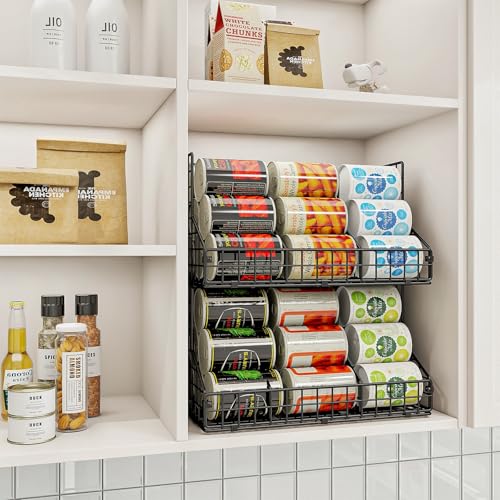 2 Pack Stackable Can Rack Organizer for Pantry Storage